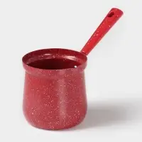 Турка Доляна &laquo;Мрамор рэд&raquo;, 800 мл, d=10 см, антипригарное покрытие, индукция, красная