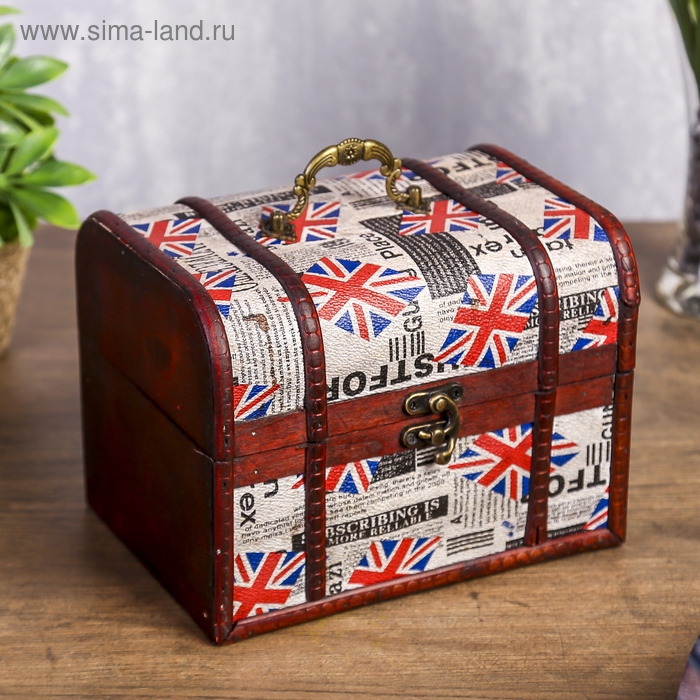 Шкатулка дерево сундучок  Шкатулка дерево сундучок "Лондон" 15х20х15 см