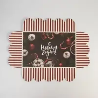 Коробка для кондитерских изделий с PVC крышкой «Новогодняя пора», 20 х 30 х 8 см