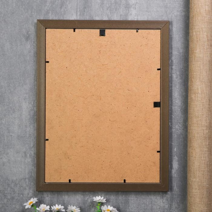 Фоторамка пластик Фоторамка пластик "МИРАМ" 30х40 см, 221 серебро (пластиковый экран)