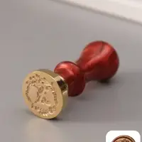 Печать для сургуча с пластиковой ручкой &laquo;Венок с буквой X&raquo;, 2.5&times;2.5&times;6.3 см