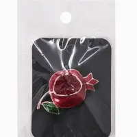 Брошь &laquo;Гранат&raquo; с косточками, красно-зелёная в розовом золоте