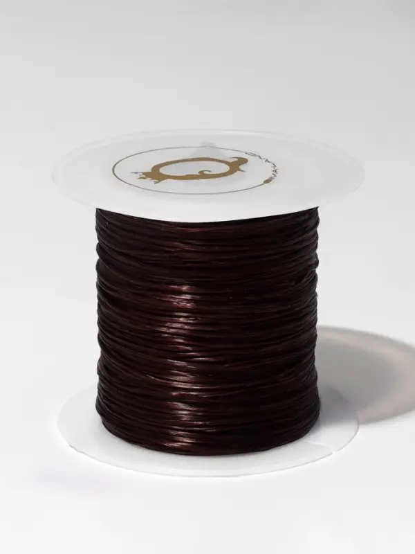 Нить силиконовая (резинка) d=1 мм, L=10 м (прочность 2250 денье), коричневая