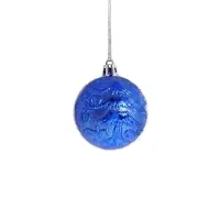 Ёлочные игрушки &laquo;Полночь&raquo;, шары новогодние, d=5.5 см, 9 шт., завитки, синий белый