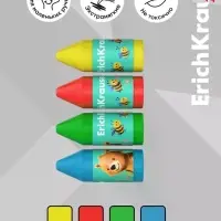 Восковые мелки 4 цв ErichKrause Baby Jumbo Bee Wax, коробка, европодвес