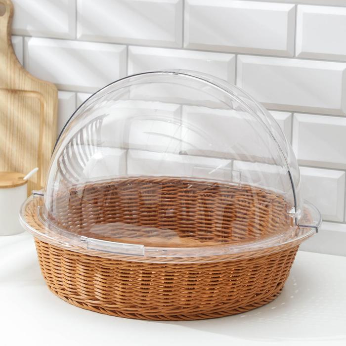 Хлебница Доляна «Крем», плетёное основание, d=40 см Хлебница Доляна «Крем», плетёное основание, d=40 см