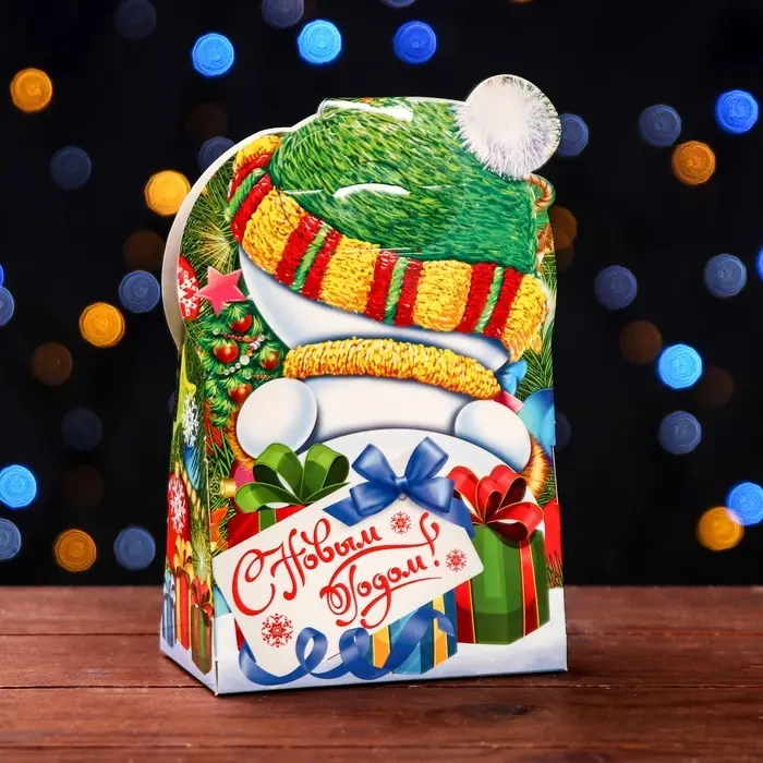 Подарочная коробка «Снеговичок», 12×6.6×14.4 см