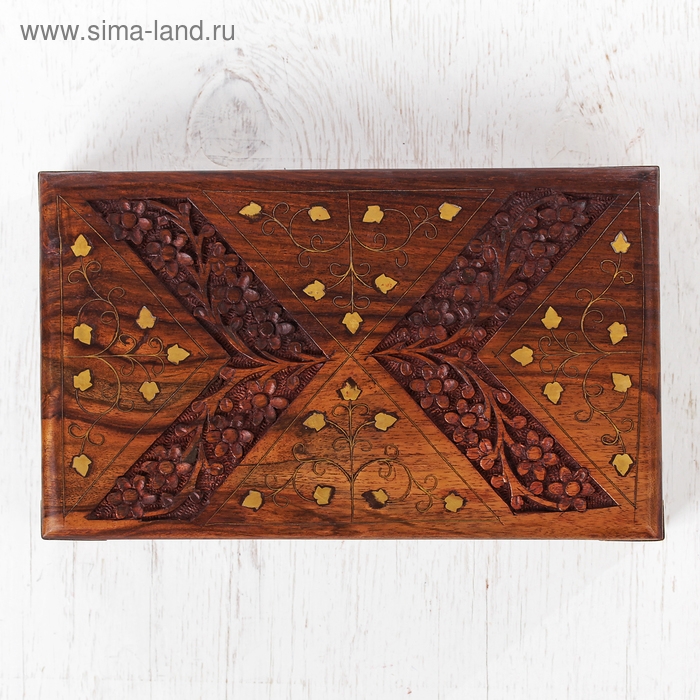 Шкатулка  Шкатулка "Направление" дерево 15х25,5х7 см