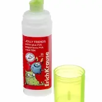Клей ПВА ErichKrause Jolly Friends, 35 мл, с гибким аппликатором, МИКС