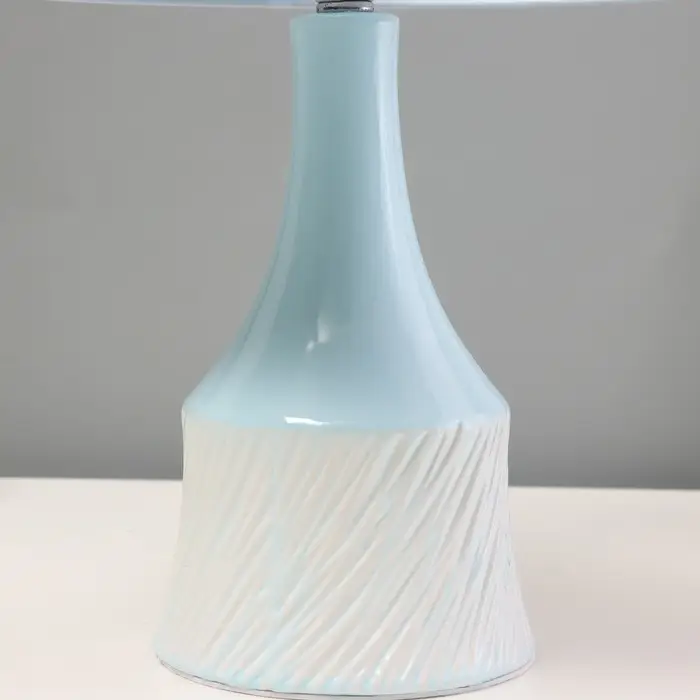Лампа настольная RISALUX &laquo;Бирюза&raquo;, Е14, 40 Вт, голубая, 22&times;22&times;38 см