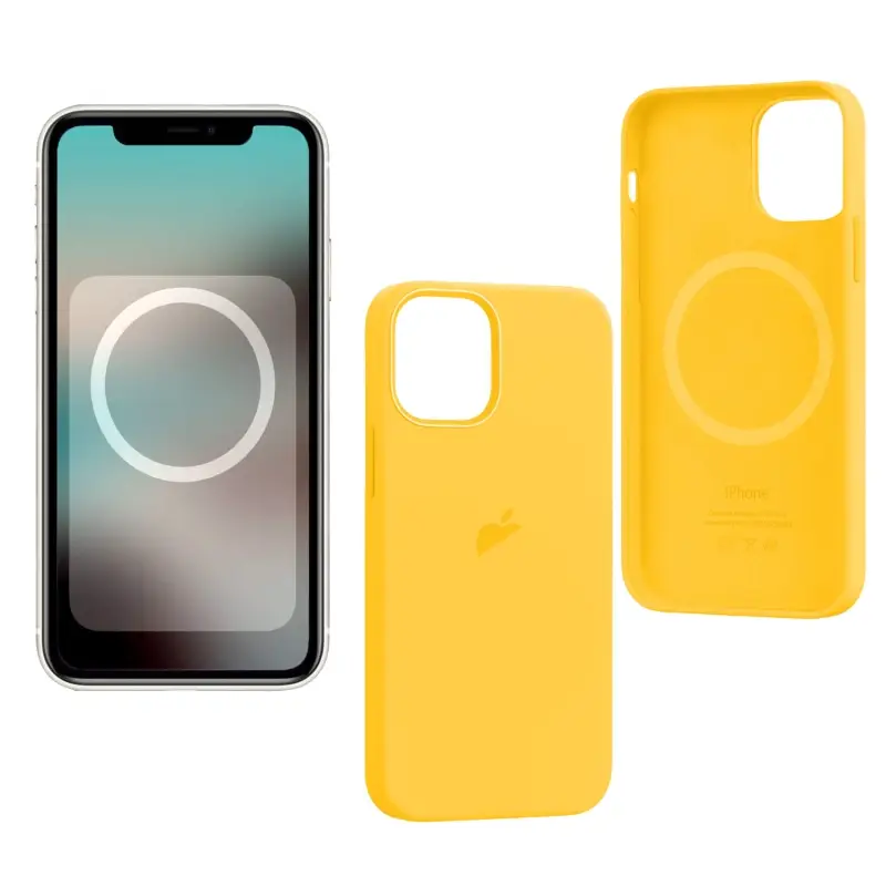 Чехол iPh 12 Pro Max Silicon Case  Sunflower (MagSafe + анимация NFC)c LOGO