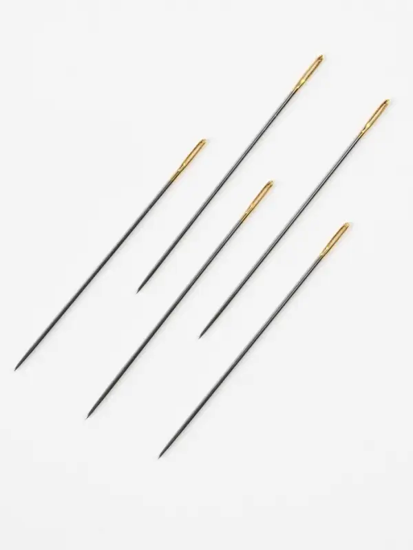 Иглы швейные с золотым ушком TEIRA, набор 16 шт., d=0.8 мм, 3.9 см