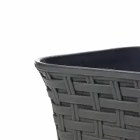Ящик балконный для цветов &laquo;Ротанг&raquo;, 13 л, 43&times;20&times;14.5 см, с дренажной вставкой, пластиковый, серый