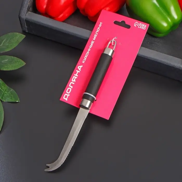 Нож для сыра Доляна Venus, нержавеющая сталь, цвет чёрный Нож для сыра Доляна Venus, нержавеющая сталь, цвет чёрный