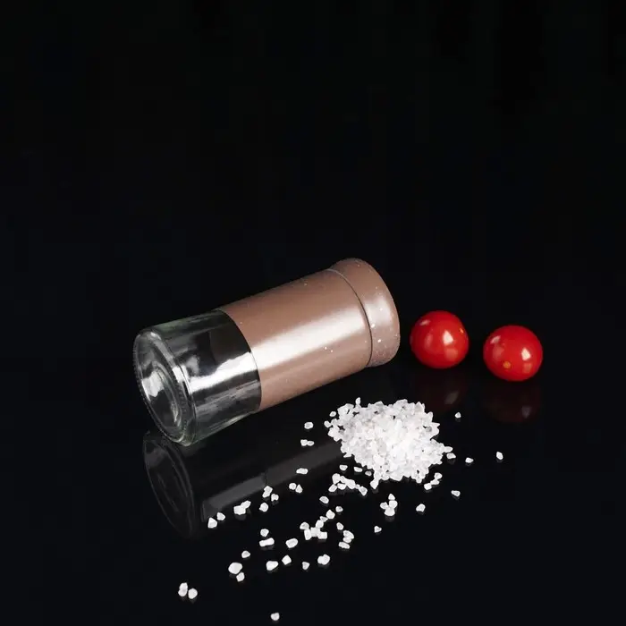 Солонка стеклянная «Стиль», 150 мл, 5,5×8 см, цвет коричневый мрамор Солонка стеклянная «Стиль», 150 мл, 5,5×8 см, цвет коричневый мрамор