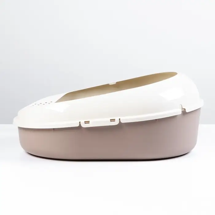 Лоток для кошек с бортом без сетки &laquo;Космо&raquo; 51.9&times;37.8&times;21.3 см, коричневый