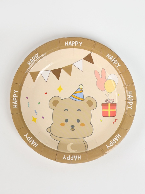 Набор бумажной посуды Набор бумажной посуды "Счастливый медвежонок", набор 12 шт.