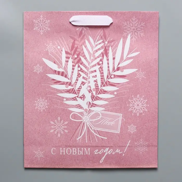 Пакет подарочный новогодний крафтовый «Тебе», M 26 х 30 х 9 см Пакет подарочный новогодний крафтовый «Тебе», M 26 х 30 х 9 см