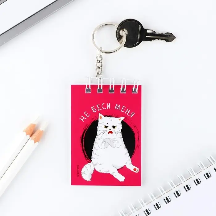 Брелок для ключей блокнот «Не беси меня», 5,5 х 7,5 см