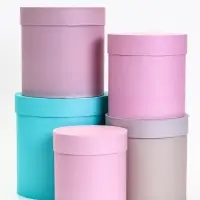 Набор круглых подарочных коробок 5 в 1 &laquo;Кварц&raquo; 23&times;23&times;23 - 14&times;14&times;14 см
