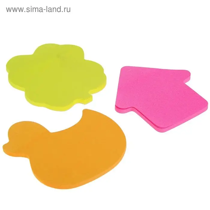 Блок с липким краем, «Фигурки», 20 листов, МИКС Блок с липким краем, «Фигурки», 20 листов, МИКС