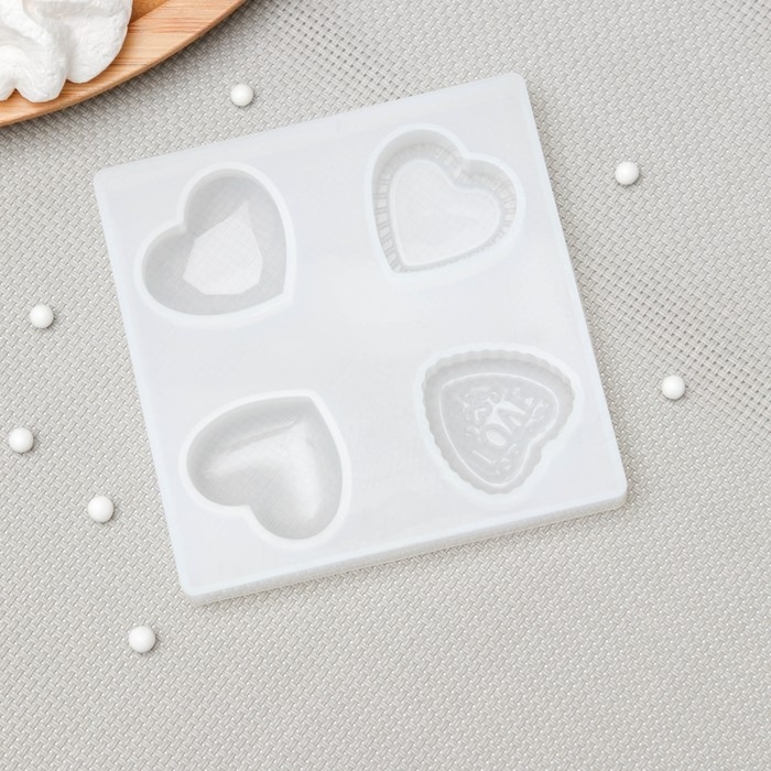 Молд «Верность», силикон, 9,5×9,5×1 см, цвет белый Молд «Верность», силикон, 9,5×9,5×1 см, цвет белый