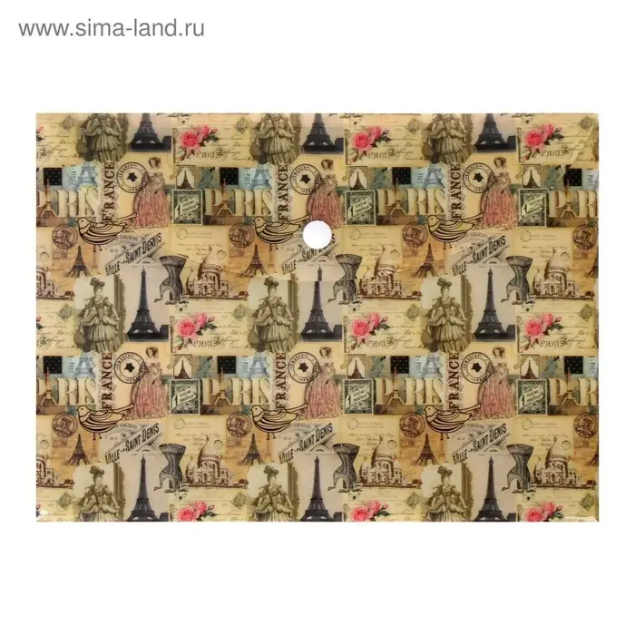 Папка-конверт на кнопке, А5, 180 мкм, МИКС Папка-конверт на кнопке, А5, 180 мкм, МИКС