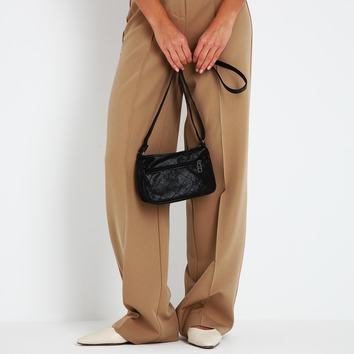 Сумка кросс-боди на молнии, цвет чёрный Сумка кросс-боди на молнии, цвет чёрный