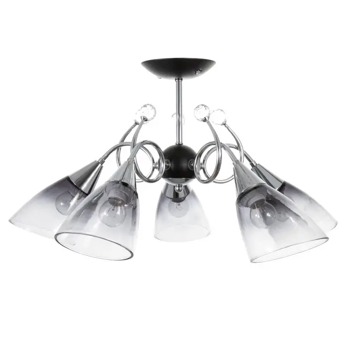 Светильник потолочный BayerLux &laquo;Марианна&raquo;, люстра 5хЕ27, 40 Вт, чёрный, 69&times;69&times;32.5 см