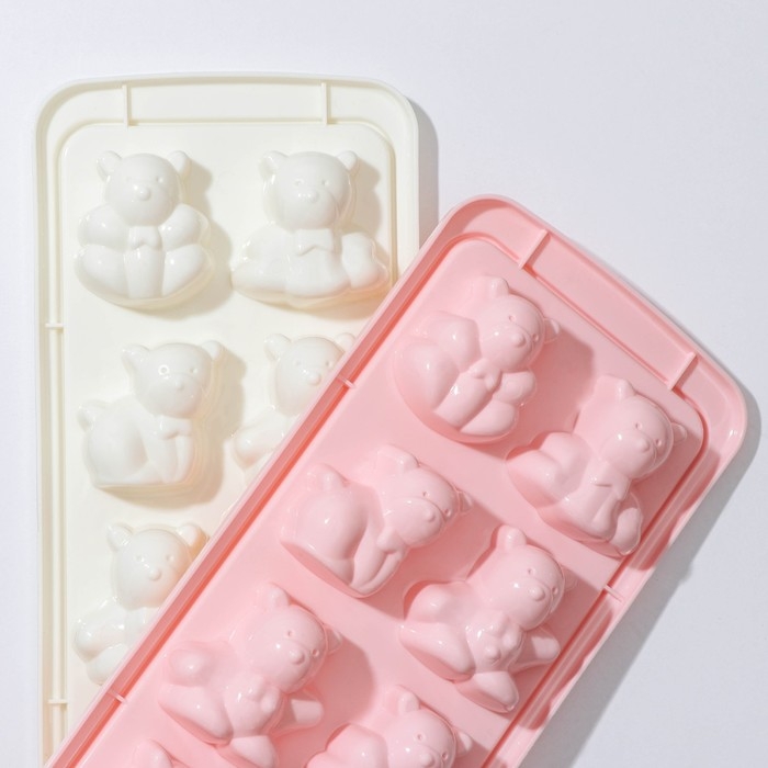 Форма для конфет и шоколада «Зверята», 8 ячеек, 25×11×2,5 см, цвет МИКС Форма для конфет и шоколада «Зверята», 8 ячеек, 25×11×2,5 см, цвет МИКС