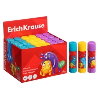 Клей-карандаш 13г ErichKrause EasyStick "Jolly Friends" PVP, экономичный расход, микс