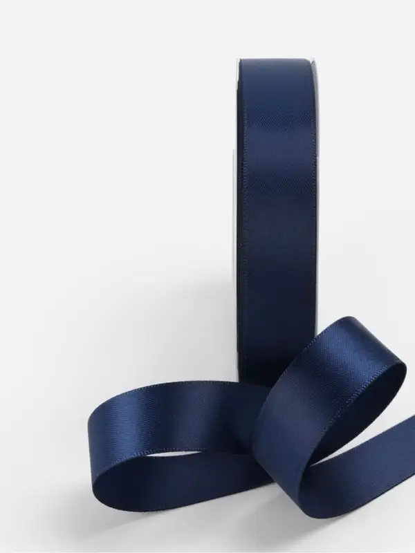 Лента атласная TEIRA, двухсторонняя, 20 мм, 25&plusmn;1 м, тёмно-синий №330