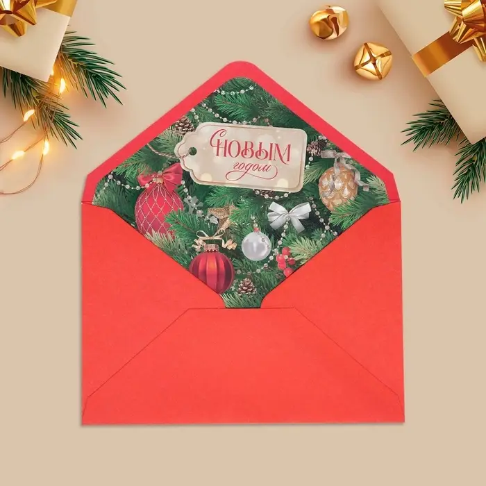 Подарочный конверт &laquo;С Новым годом&raquo;, 16&times;11 см