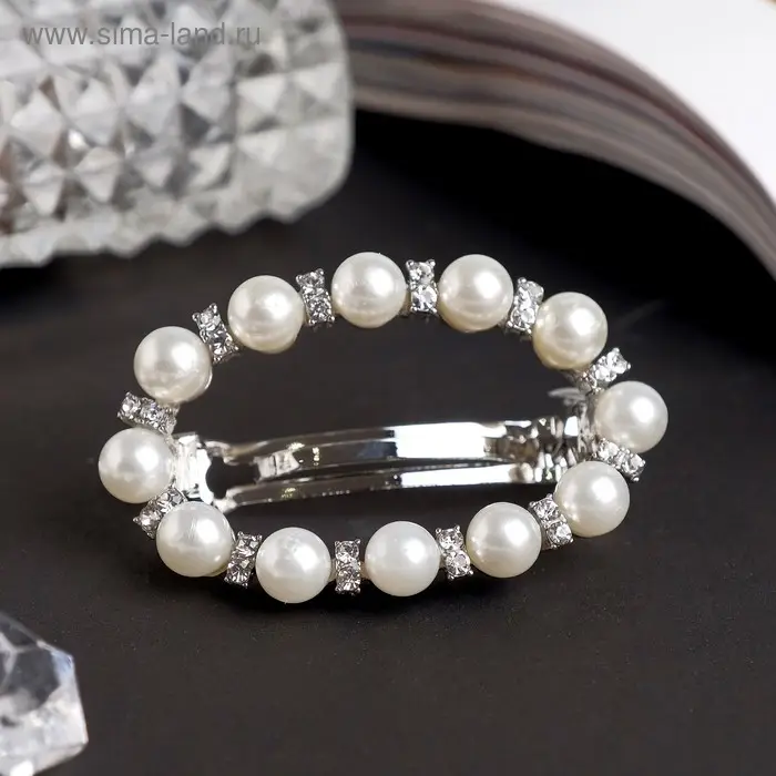 Заколка-автомат для волос Заколка-автомат для волос "Лоранс" овал, 6 см