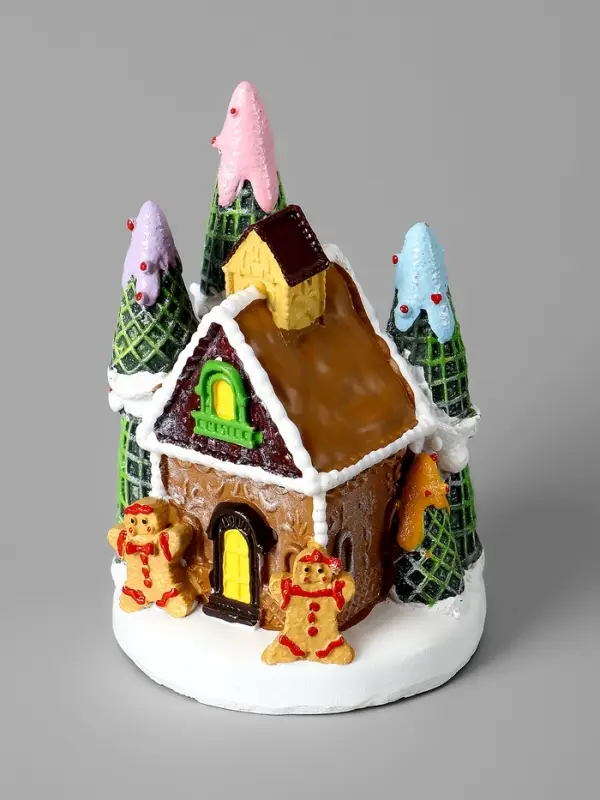 Фигура светодиодная  Фигура светодиодная "Дом печеньки" 10х7 см, 4 LED, LR41x3 (в компл), Т/БЕЛЫЙ