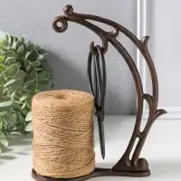 Фигурка - катушка для ниток чугун &laquo;Ветвь&raquo;, с ножницами, 16.5&times;8.5&times;23.5 см