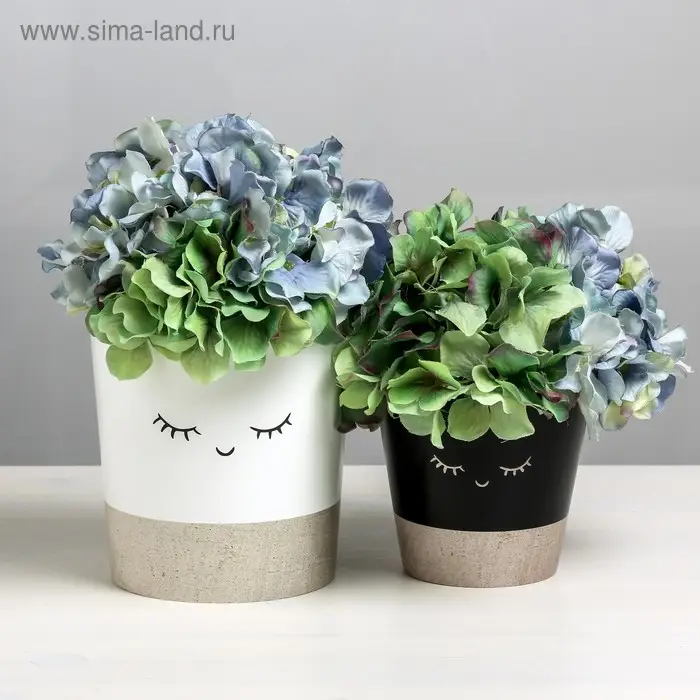 Набор кашпо для цветов 2 в 1 &laquo;Мордочки&raquo;, 0,8 и 1,6 л, 11 х 12 и 14 х 14 см