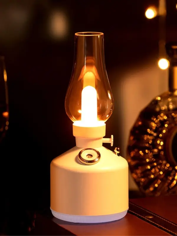 Увлажнитель воздуха &laquo;Керосинка&raquo; HM-19 ультразвуковой, 0.28 л, 1.5 Вт, 1200 мА/ч, USB, подсветка, эффект тумана, белый