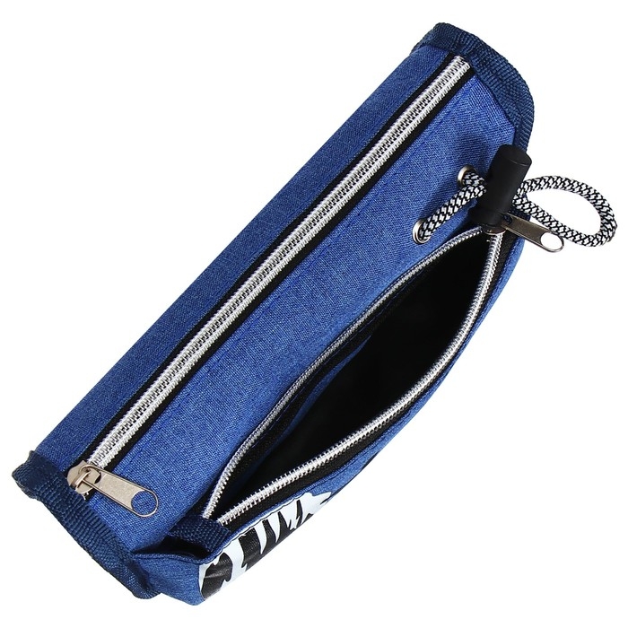 Пенал школьный на молнии Calligrata Пенал школьный на молнии Calligrata "Спорт", 2 отделения, синий