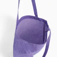 Сумка - шоппер, без застёжки, однотонная, 33&times;0.5&times;38 см, сиреневая