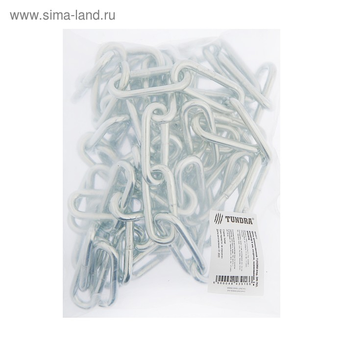 Цепь длиннозвенная ТУНДРА krep, DIN763, диаметр 6 мм, сварная, оцинкованная, 3 м Цепь длиннозвенная ТУНДРА krep, DIN763, диаметр 6 мм, сварная, оцинкованная, 3 м