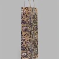 Пакет под бутылку бумажный &laquo;Фуршет&raquo;, 15&times;39&times;8 см, 80 г/м&sup2;