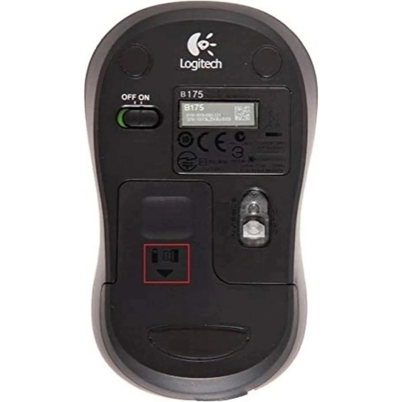 Мышь компьютерная Logitech B175 черн. 1000dpi беспр. USB 2but(910-004332)