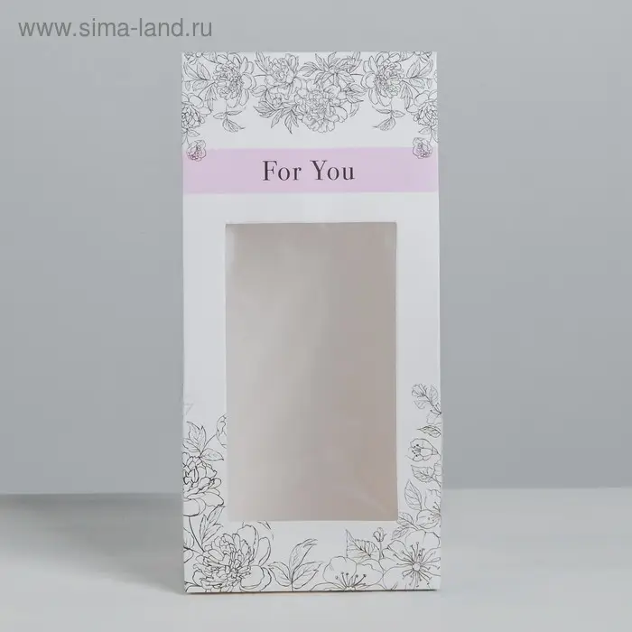 Коробка кондитерская складная, упаковка For you, 9 х 19 х 6 см Коробка кондитерская складная, упаковка For you, 9 х 19 х 6 см