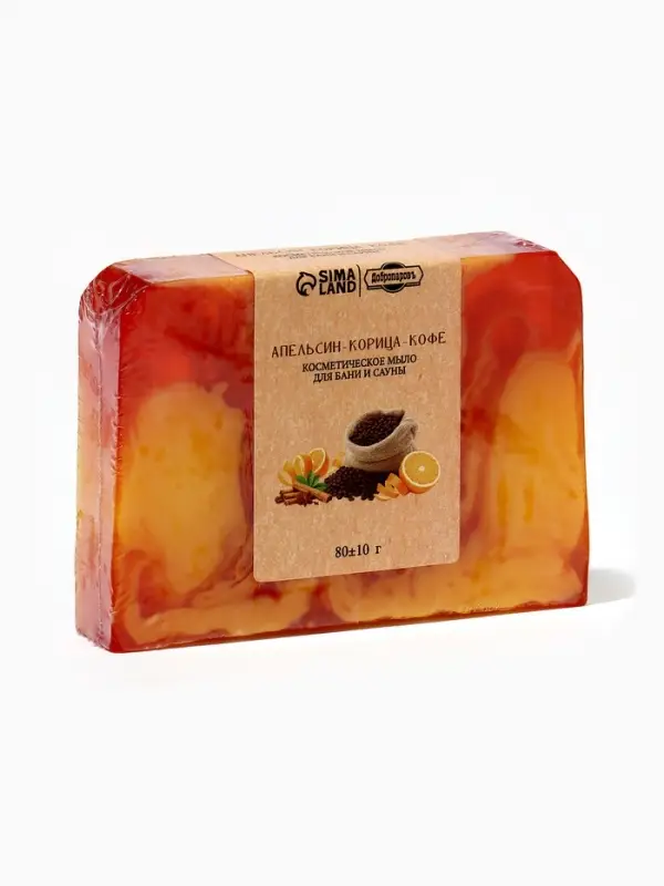 Мыло косметическое Добропаровъ &laquo;ручной работы&raquo; апельсин, корица, кофе, 80 г