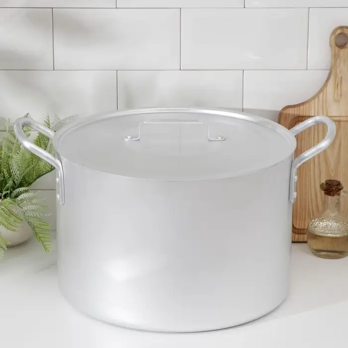 Котёл, 20 л, d=34 см, с крышкой, алюминий, серебристая