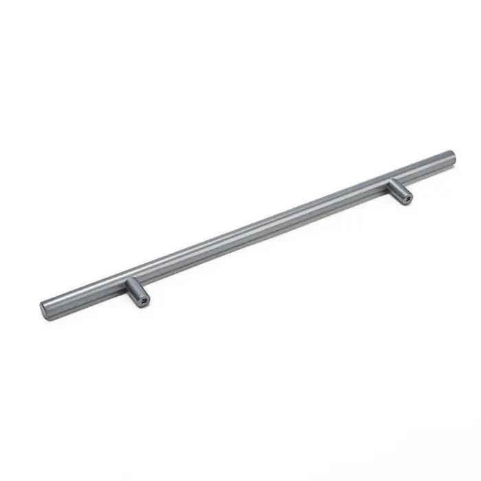 Ручка рейлинг ТУНДРА, облегчённая, d=12 мм, м/о 224/350 мм, внеш. ножка, цвет графит