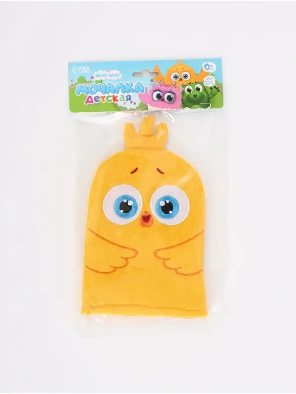 Мочалка детская для купания, варежка, из махры, ЦЫП-ЦЫП