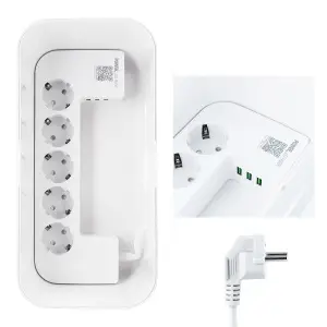 Сетевой фильтр на 5 розеток + 3 USB 2M 2500W SE5334 (SN5311) LDNIO универсальная розетка