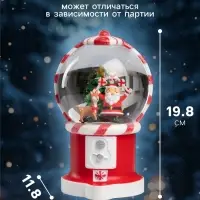 Светодиодная фигура &laquo;Новогодняя карамель&raquo;, 19.8&times;11.1&times;11.8 см, музыка, от батареек ААх3, USB, свечение тёплое белое